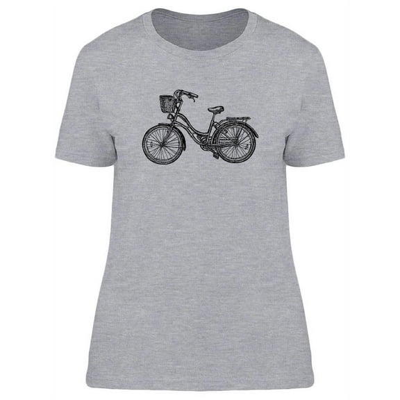 Vintage Black And White Bicycle T-Shirt Women -Image by Shutterstock, Female XX-Large