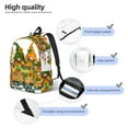 thumbnail image 3 of Disketp Thanksgiving Truck print Canvas Backpack Lightweight Travel Daypack Student Rucksack Laptop Backpack-Small, 3 of 5