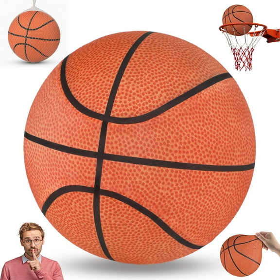 Beefunni Upgraded Silent Basketball-Size 7 (29.5") Soft Foam Indoor Basketball with Cover, Soundless Basketball for Quiet Dribbling and Indoor Training, Higher Bounce Noiseless Basketball