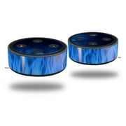 Skin Wrap Decal Set 2 Pack for Amazon Echo Dot 2 - Fire Blue (2nd Generation ONLY - Echo NOT INCLUDED)