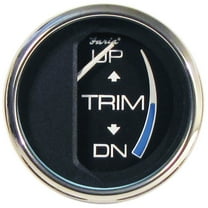 Faria  13709; Chesapeake Stainless Steel Black Trim Gauge Fits OMC