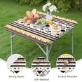 thumbnail image 4 of Washable Boho Floral Square Tablecloth 34x34 Inch with Elastic Hem for Various Table Settings, 4 of 6