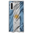 thumbnail image 1 of DistinctInk Clear Shockproof Hybrid Case for Samsung Galaxy Note 10 (6.3" Screen) - TPU Bumper, Acrylic Back, Tempered Glass Screen Protector - Argentina Waving Flag, 1 of 1
