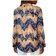 thumbnail image 5 of QQAMB Blouse for Women Plus Size Lapel Dressy Floral Printed Loose Long Sleeve Button Down Shirts Going Out Business Casual Tops, 5 of 6