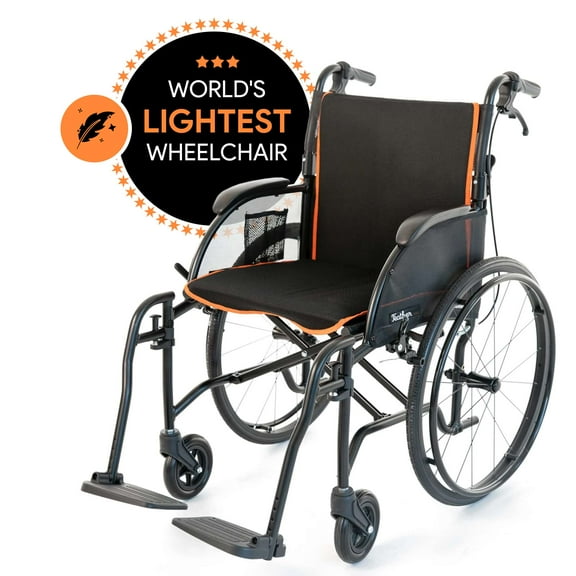 Feather Mobility Lightweight Wheelchair for Seniors, Foldable for Travel, 13.5 lbs, 1 Ct