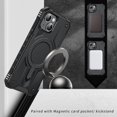 thumbnail image 6 of Allytechgroup Case for iPhone 14, [Compatible with Magsafe] Wireless Charging Shell with Magnetic Card Pockets [Military Grade Drop Protection] Rugged Hard Back & Shockproof TPU Phone Cover, Black, 6 of 8