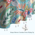 thumbnail image 6 of Green Pioneer Flower and Leaf Shower Curtain 72"x84" ,Bathroom Decorative Shower Curtains Set with 12 Hooks,Modern Waterproof Washable Shower Curtain, 6 of 6