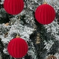 thumbnail image 6 of Christmas Ornaments 15CM 2PCS Extra Large Flocked Christmas Balls Set Shatterproof Hanging Decorations for Christmas Tree Holiday Party Home Décor and Winter Scene Arrangement**, 6 of 6