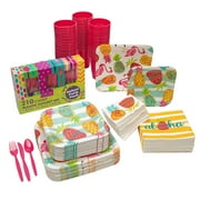 Fun Express 502 Pieces Bulk Pineapple Tableware Kit for 48 Guests