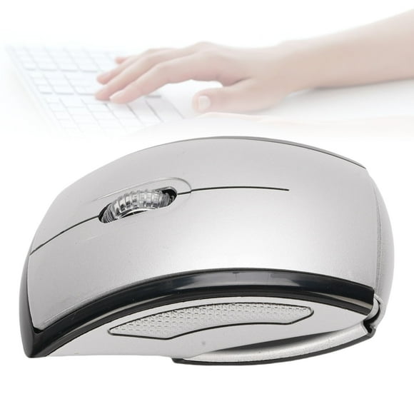 Folding Wireless Mouse, Computer Travel 2.4G Mice with Receiver, Magnetic Power Off Switch, Portable for Laptop