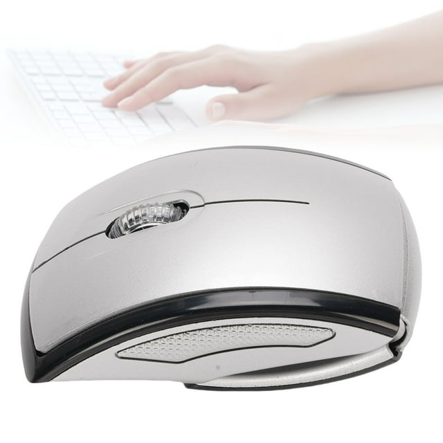 Ratón Inalámbrico Plegable, Indicador de Eficiencia Energética de ratón ergonómico de CompuTADORA CON receptor para laptop