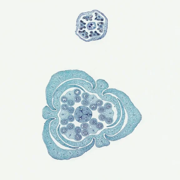 Typical Monocot And Dicot Flower Buds, C.S. 12 M Microscope Slide