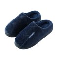 thumbnail image 2 of Vedolay Mens House Slippers Cozy Warm Winter Slip On House Shoes Soft Comfy Plush Anti-Skid Indoor Navy,40-41, 2 of 2