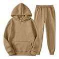 thumbnail image 4 of YunPes Children's Unisex Casual Solid Color Long Sleeved Sweatshirt and Sweatpants Set for Boys and Girls Teens Clothes for Girls Fall, 4 of 4