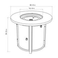 thumbnail image 4 of 30" Round Gas Fire Pit Table, SHINPT Steel Fire Pit Table with Beautiful Wicker Base, 50000 BTU Round Propane Fire Pit, Outdoor Gas Fireplace for Backyard, Garden, Patio, Add Ambience to Gatherings, 4 of 8