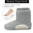 thumbnail image 4 of NCCB Womens Bootie Slippers Womens Fuzzy Slippers with Memory Foam Indoor Outdoor Slippers for women Grey 7-8, 4 of 5