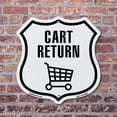 thumbnail image 4 of Cart Return (2 Pack) 12 inch X 12 inch Shield Shaped Commercial Grade Plastic Signs Weather Resistant Made in the USA, 4 of 6
