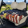 thumbnail image 3 of Whosucclay American Flag Butterfly Print Club Car Seat Covers, Golf Cart Accessories for EZGO Yamaha Club Cart 2-Person Golf Cart, 4 Pockets 51.18 x 30.3 inches, 3 of 9