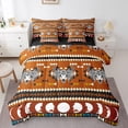 thumbnail image 1 of Western Full Bedding Sets With Sheets Bull Skull Bed In A Bag 7 Piece Comforter Set Boho Aztec Bedding Set For Kids Adults Bohemian Exotic Bed Set Reversible, 1 of 5