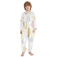 thumbnail image 2 of Vzayyk 4T-14Y Size Aviliable Cozy One-Piece Footless Sleeper Pajama Sun Stars and Moon, 2 of 8