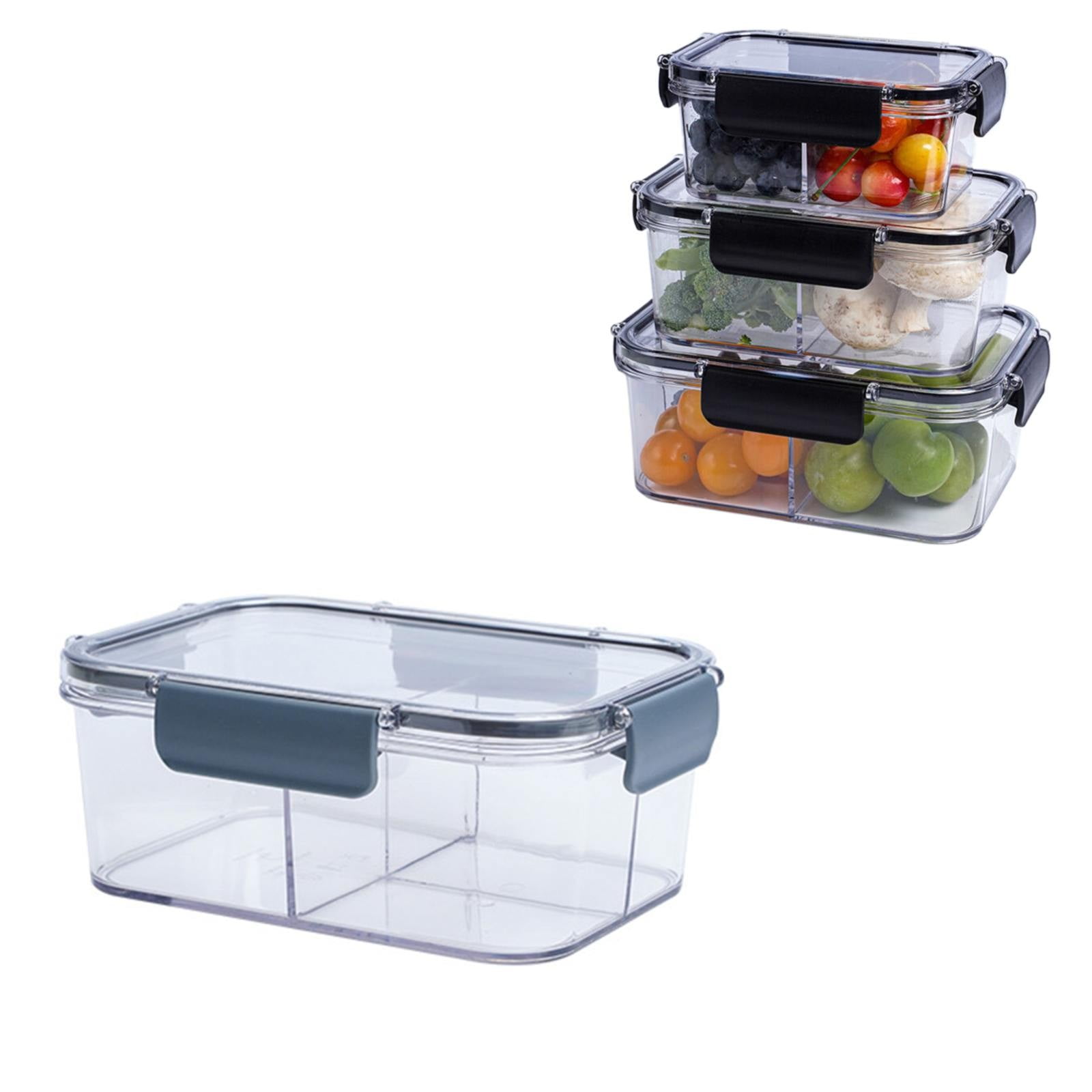 XKHHLH Large Fruit Containers for Fridge - Leakproof Food Storage Containers - Dishwasher & microwave safe Produce Containers Keep Fruits, Vegetables, Berry, Meat Fresh longer