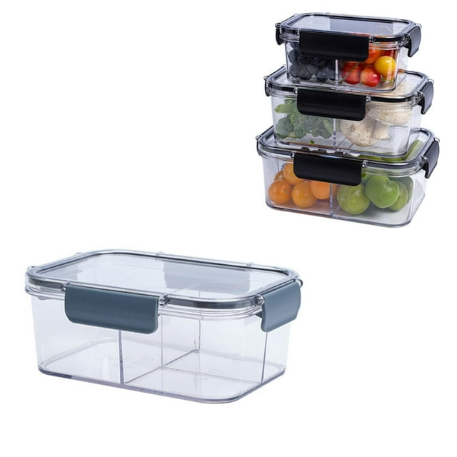Oleegame 1PC Kids Snack Boxes For School Airtight Food Storage Container Dishwasher Produce Container For Refrigerator Keep Berry Fruit Vegetable Fresh Longer