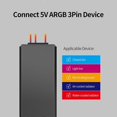 thumbnail image 4 of Jonsbo 5V 3Pin ARGB Controller SATA Power Supply Manual Adjustment Controller for Chassis Fan Light Bar Water-cooled Radiator, 4 of 5