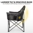 thumbnail image 3 of SUNSPIRE Oversized XL Padded Folding Camping Chair 2-Pack, Heavy Duty Portable Chair with Cup Holder Side Pocket for Outdoor Beach Sports Fishing Black, 3 of 11