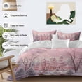thumbnail image 3 of Christmas Comforter Set Twin Size, Pink Winter Snow Castle Pine Tree Snowing Soft Bedding Set for Man Woman, 4 Pieces Duvet Cover Set with Fitted Sheet, 2 Pillowcases, 3 of 9