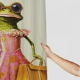 thumbnail image 3 of Shiartex Frog Sunglasses Dress Printed Shower Curtain 100% Polyester Fiber Home Bathroom Decoration Chic Modern Decor with Hooks 36x72, 3 of 7