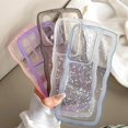 thumbnail image 4 of Compatible with Samsung Galaxy S21 Ultra Glitter Clear Phone Case,Cute Curly Wave Frame Case Women Bling Shiny S21 Ultra Case Soft Shockproof Bumper Cover (White, Samsung Galaxy S21 Ultra), 4 of 12