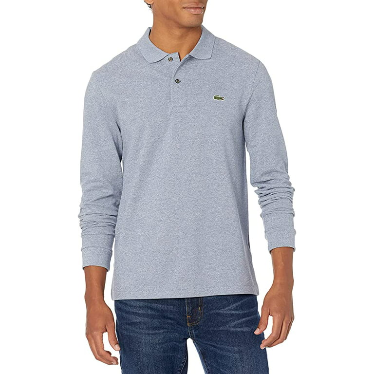 Lacoste Men's Classic Fit Long-Sleeve Polo Shirt, Light Indigo Blue, XL - Walmart.com
