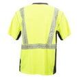 thumbnail image 2 of Cordova V471XL Cor-Brite Type R, Class II, Lime Comfort Stretch T-Shirt, Short Sleeves, Gray Side Panels & V-Neck, 2-Inch Silver Reflective Tape, X-Large, 2 of 3