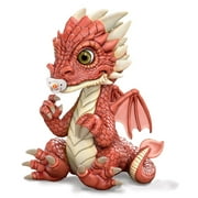 The Ashton - Drake Galleries Mystical Dragonlings From Lands Afar Kai Little Fire Dragon Doll with Pacifier To Prevent Fire-Breathing 8-inches