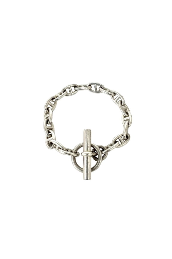Pre-Owned HERMES Chaine d'Ancre PM 17-link chain bracelet from the Margiela era, 925 sterling...