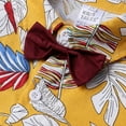 thumbnail image 4 of GYRATEDREAM Boy's 2 Piece Outfit Summer Tropical Print Button Down Short Sleeve Shirt and Shorts Set Hawaii Shirts Sets for 9-12M, 4 of 9