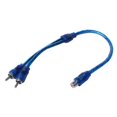 thumbnail image 3 of 6 piezas de conexión de audio para cable adaptador divisor de 1 RCA hembra a 2 RCA macho, 3 of 4
