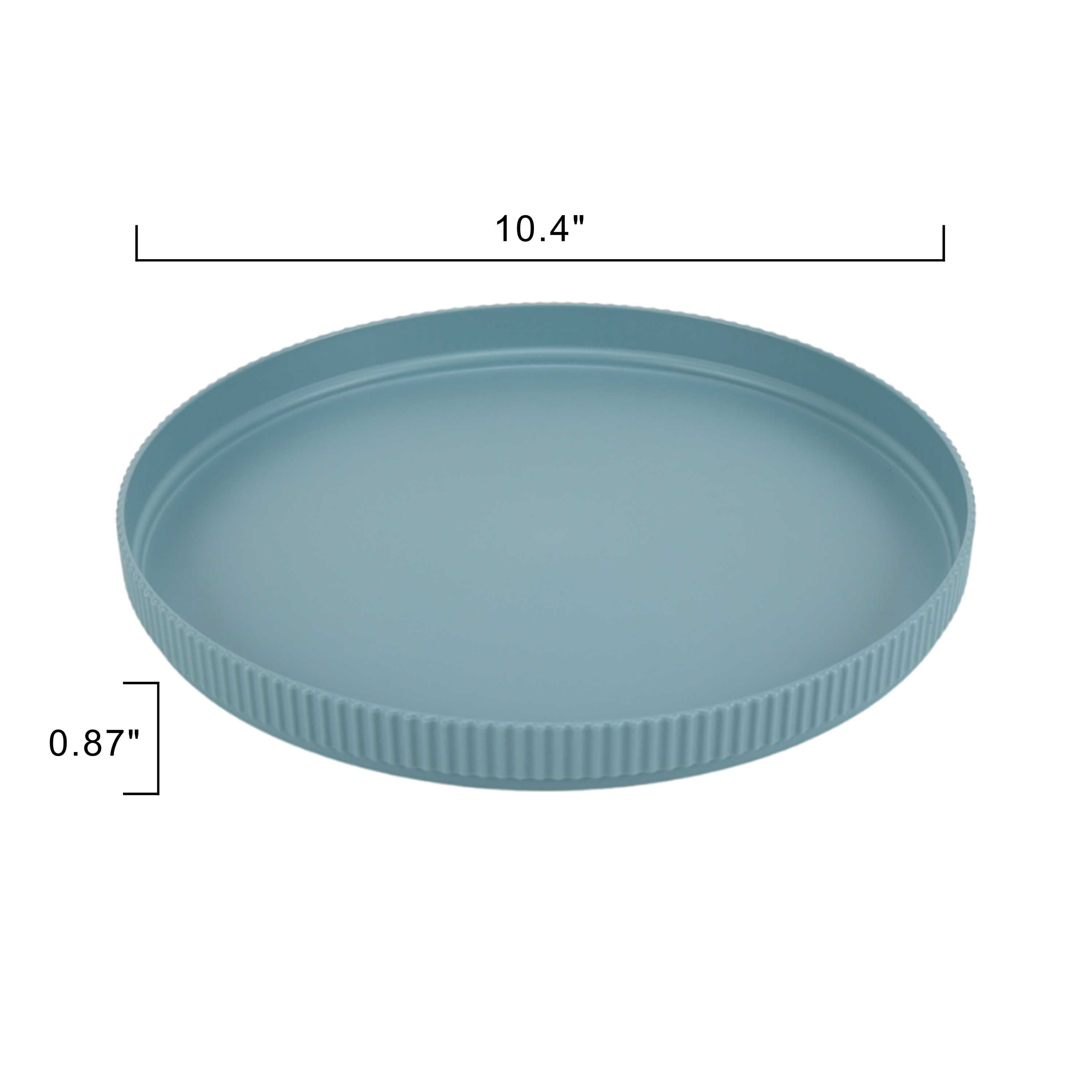 Mainstays 18-Piece Eco-Friendly Recycled Plastic Dinnerware Set, Blue