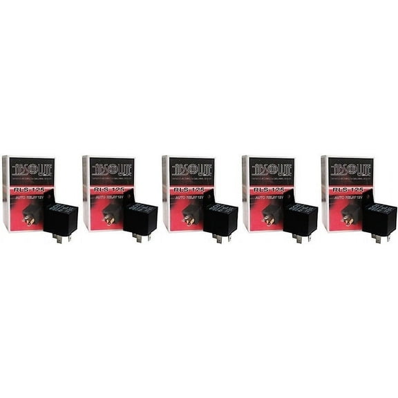 Absolute USA 12V 30/40 Amp SPDT Automotive Marine Bosch / Tyco Style 5 Pin Relay (5 PACK)
