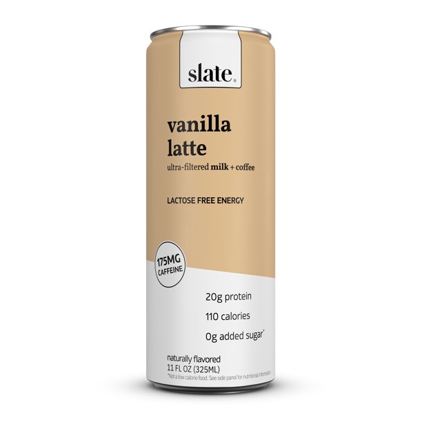 Slate High Protein Vanilla Latte, Lactose Free, 20g Protein, 11oz