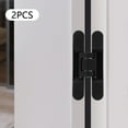 thumbnail image 4 of 2PCS 6 inch Invisible Door Hinges Hidden Hinges Concealed Zinc Alloy & Screws Black, 4 of 12