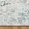 thumbnail image 3 of LaDole Rugs Cream Beige Blue Area Rug, Living Room, Contemporary, Vintage, 5' x 7', Plush Feel, 3 of 5
