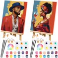 thumbnail image 1 of Art Kit Humyoun Couples - Juego de pinturas sobre lienzo (20 x 25 cm, 2 unidades), 1 of 6