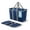 Blue/Gray, variant on CleverMade Collapsible EcoBasket Tote - 30L - Shadow Gray/Midnight Black (3 Pack)