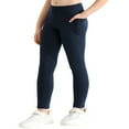 thumbnail image 6 of GYRATEDREAM 1/2/3/4 Pack Girls Athletic Leggings Cross High Waisted Yoga Pants for Kids Dance Workout Running Tights with Pockets 6-15Y, 6 of 9