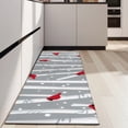 thumbnail image 4 of Gray Christmas Cardinal Bird Pattern Kitchen Rug Mat,Kitchen Runner Rugs Non Skid Washable,Decorative Kitchen Floor Mats for Kitchen,Sink,Laundry,17"X47", 4 of 5