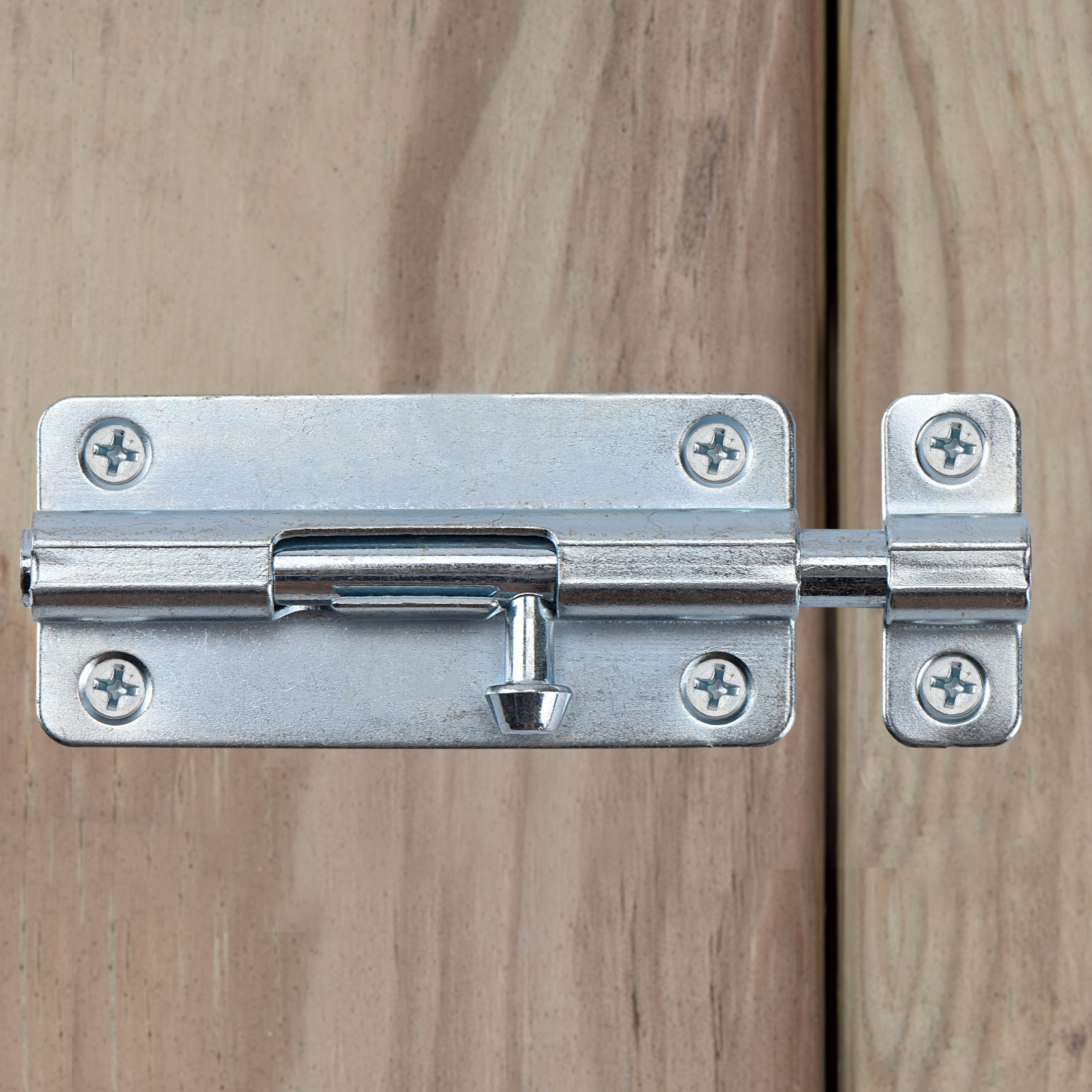 4 in. Barrel Bolt, Zinc Plated, 1 Pack
