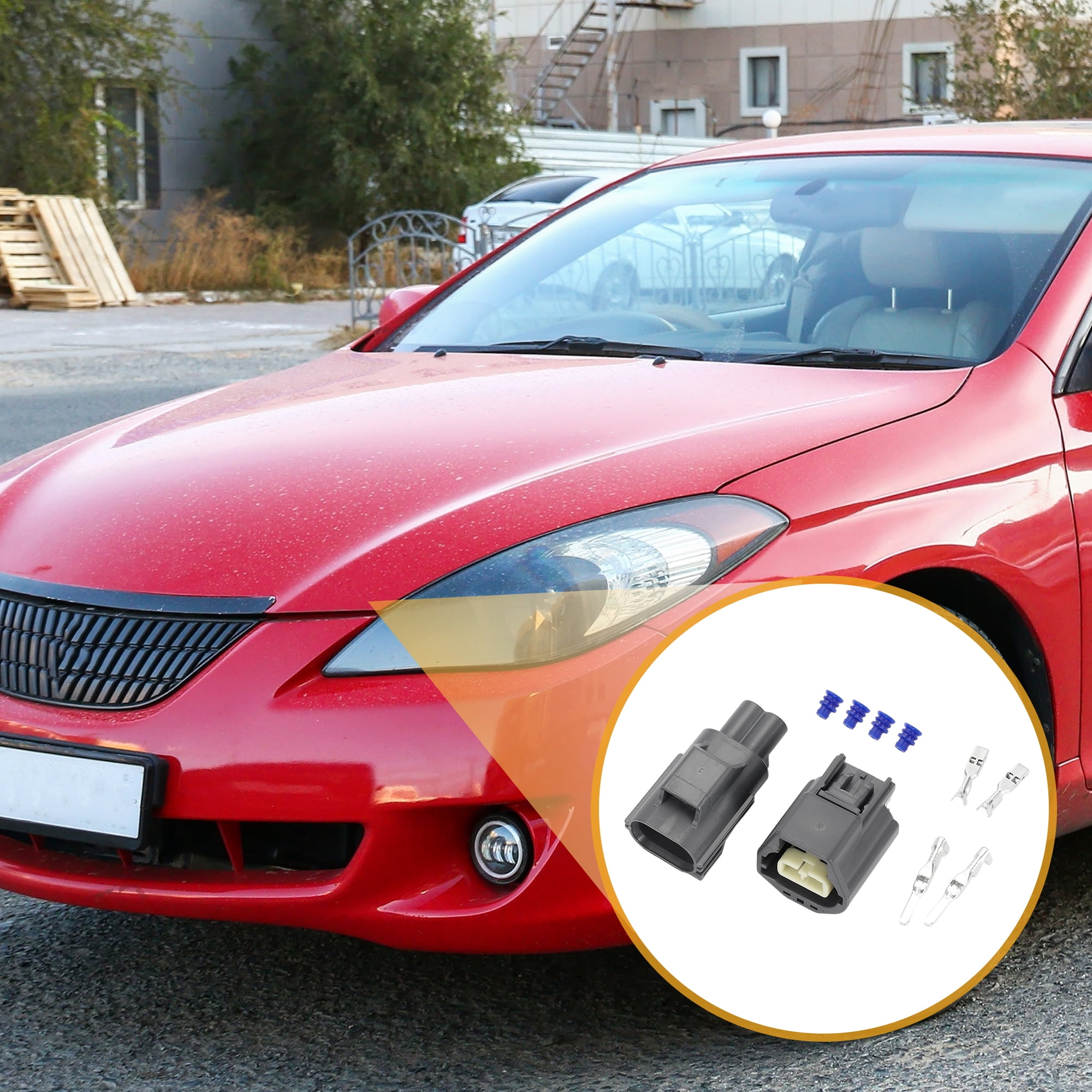 Unique Bargains 2 Pin Solenoid Valve Connector Plug - Car Terminal Connector for Toyota