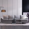 thumbnail image 2 of Resenkos L-Shaped Modular Sectional Sofa Couch with Reversible Chaise in Light Gray, 2 of 10