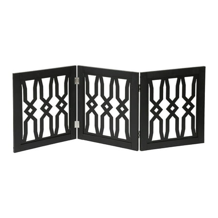 Etna Freestanding Wood Pet Gate 3-Panel Tri Fold Dog Fence - 48 Wide